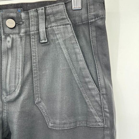 PAIGE Mayslie Jogger Jeans Black Fog Luxe Coating, Women’s Size 28 - Picture 9 of 16